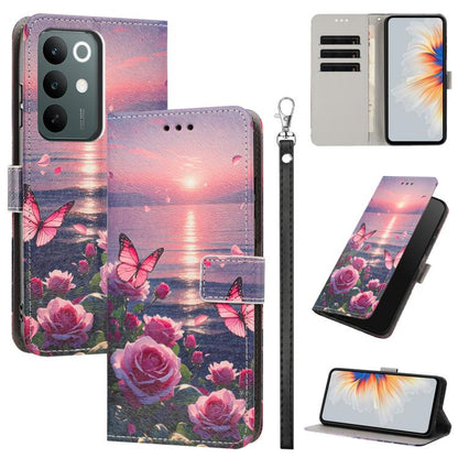 Painted Pattern Vegan Leather Phone Case with Strap, For Realme 16T 5G, For Realme C100 / C100i / C100x 4G, For Realme P4 Power 5G, For Realme C85 4G Global/15X, For Realme 16 5G, For Realme 16 Pro+ 5G, For Realme 16 Pro 5G                             ...