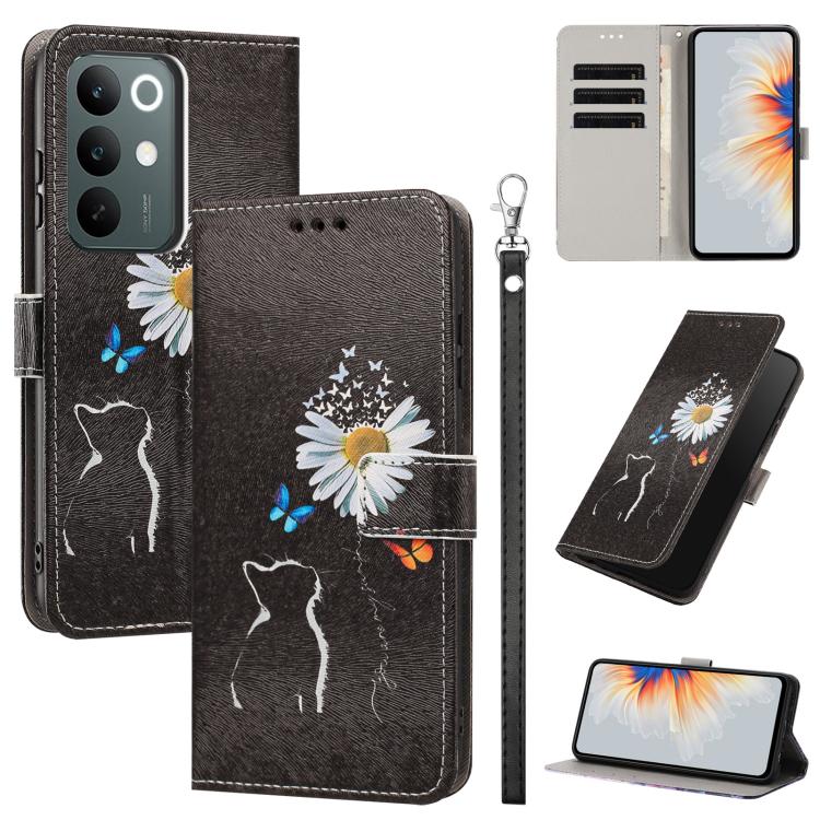 Painted Pattern Vegan Leather Phone Case with Strap, For Realme 16T 5G, For Realme C100 / C100i / C100x 4G, For Realme P4 Power 5G, For Realme C85 4G Global/15X, For Realme 16 5G, For Realme 16 Pro+ 5G, For Realme 16 Pro 5G                             ...