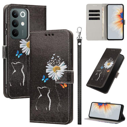 Painted Pattern Vegan Leather Phone Case with Strap, For Realme 16T 5G, For Realme C100 / C100i / C100x 4G, For Realme P4 Power 5G, For Realme C85 4G Global/15X, For Realme 16 5G, For Realme 16 Pro+ 5G, For Realme 16 Pro 5G                             ...