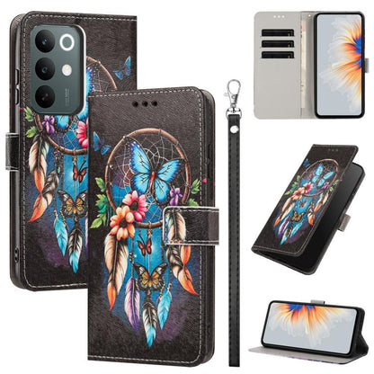 Painted Pattern Vegan Leather Phone Case with Strap, For Realme 16T 5G, For Realme C100 / C100i / C100x 4G, For Realme P4 Power 5G, For Realme C85 4G Global/15X, For Realme 16 5G, For Realme 16 Pro+ 5G, For Realme 16 Pro 5G                             ...