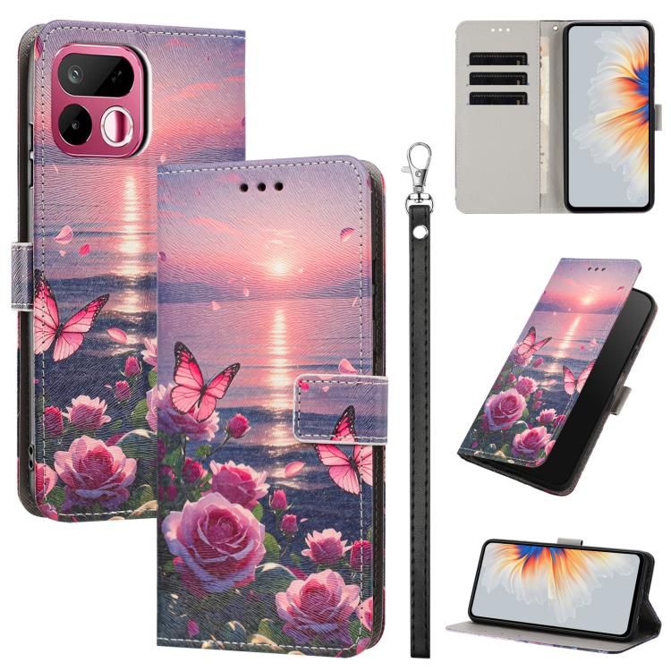 Painted Pattern Vegan Leather Phone Case with Strap, For Realme 16T 5G, For Realme C100 / C100i / C100x 4G, For Realme P4 Power 5G, For Realme C85 4G Global/15X, For Realme 16 5G, For Realme 16 Pro+ 5G, For Realme 16 Pro 5G                             ...