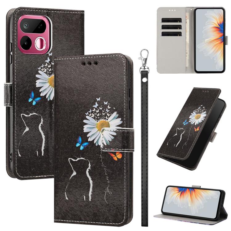 Painted Pattern Vegan Leather Phone Case with Strap, For Realme 16T 5G, For Realme C100 / C100i / C100x 4G, For Realme P4 Power 5G, For Realme C85 4G Global/15X, For Realme 16 5G, For Realme 16 Pro+ 5G, For Realme 16 Pro 5G                             ...