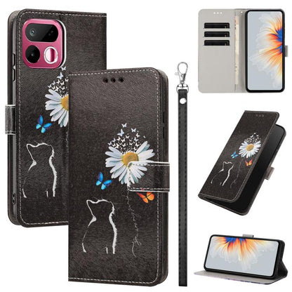 Painted Pattern Vegan Leather Phone Case with Strap, For Realme 16T 5G, For Realme C100 / C100i / C100x 4G, For Realme P4 Power 5G, For Realme C85 4G Global/15X, For Realme 16 5G, For Realme 16 Pro+ 5G, For Realme 16 Pro 5G                             ...