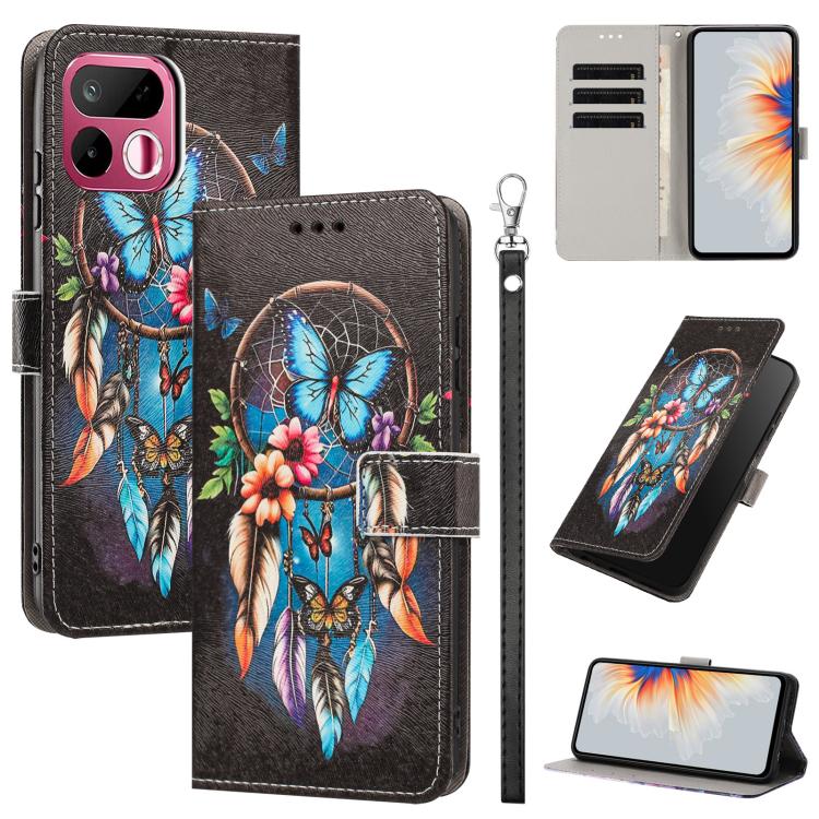 Painted Pattern Vegan Leather Phone Case with Strap, For Realme 16T 5G, For Realme C100 / C100i / C100x 4G, For Realme P4 Power 5G, For Realme C85 4G Global/15X, For Realme 16 5G, For Realme 16 Pro+ 5G, For Realme 16 Pro 5G                             ...