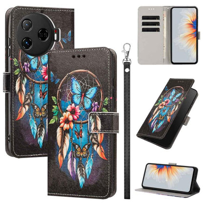 Painted Pattern Vegan Leather Phone Case with Strap, For Tecno Spark 30C, For Tecno Spark Go 1, For Tecno Spark 20 Pro 5G, For Tecno Camon 30 Premier 5G/CL 9, For Tecno Pova 6 Neo, For Tecno Pova 6/Pova 6 Pro, For Tecno Camon 30 Pro, For Tecno Camon 30...