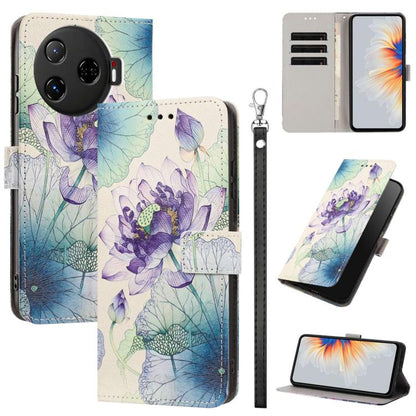 Painted Pattern Vegan Leather Phone Case with Strap, For Tecno Spark 30C, For Tecno Spark Go 1, For Tecno Spark 20 Pro 5G, For Tecno Camon 30 Premier 5G/CL 9, For Tecno Pova 6 Neo, For Tecno Pova 6/Pova 6 Pro, For Tecno Camon 30 Pro, For Tecno Camon 30...