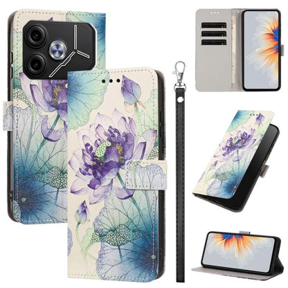 Painted Pattern Vegan Leather Phone Case with Strap, For Tecno Spark 30C, For Tecno Spark Go 1, For Tecno Spark 20 Pro 5G, For Tecno Camon 30 Premier 5G/CL 9, For Tecno Pova 6 Neo, For Tecno Pova 6/Pova 6 Pro, For Tecno Camon 30 Pro, For Tecno Camon 30...