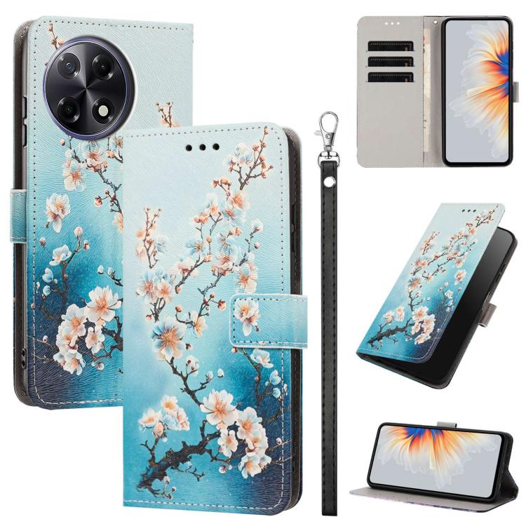 Painted Pattern Vegan Leather Phone Case with Strap, For Tecno Pova 7 Ultra 5G, For Tecno Pova 7 4G, For Tecno Camon 40 Pro, For Tecno Camon 40 Premier, For Tecno Camon 40, For Tecno Camon 40 Pro 5G Global, For Tecno Spark 30C 5G/Pop 9 5G              ...