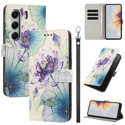 Painted Pattern Vegan Leather Phone Case with Strap, For Tecno Pova 7 Ultra 5G, For Tecno Pova 7 4G, For Tecno Camon 40 Pro, For Tecno Camon 40 Premier, For Tecno Camon 40, For Tecno Camon 40 Pro 5G Global, For Tecno Spark 30C 5G/Pop 9 5G              ...
