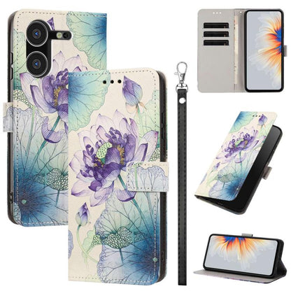 Painted Pattern Vegan Leather Phone Case with Strap, For Tecno Pova 5 4G, For Tecno Camon 20 Premier, For Tecno Camon 20 Pro 5G, For Tecno Camon 20/20 Pro, For Tecno Spark 10/Spark 10C, For Tecno Spark Go 2023, For Tecno Spark 10 Pro/K17 4G
