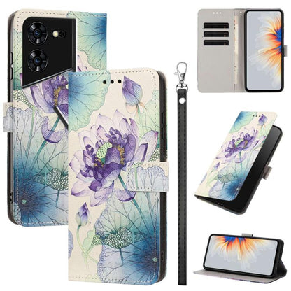 Painted Pattern Vegan Leather Phone Case with Strap, For Tecno Spark 30C, For Tecno Spark Go 1, For Tecno Spark 20 Pro 5G, For Tecno Camon 30 Premier 5G/CL 9, For Tecno Pova 6 Neo, For Tecno Pova 6/Pova 6 Pro, For Tecno Camon 30 Pro, For Tecno Camon 30...