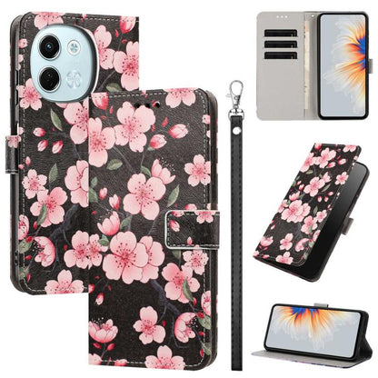 Painted Pattern Vegan Leather Phone Case with Strap, For Tecno Pova 7 Ultra 5G, For Tecno Pova 7 4G, For Tecno Camon 40 Pro, For Tecno Camon 40 Premier, For Tecno Camon 40, For Tecno Camon 40 Pro 5G Global, For Tecno Spark 30C 5G/Pop 9 5G              ...