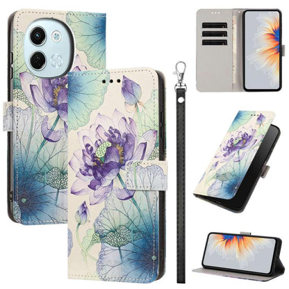Painted Pattern Vegan Leather Phone Case with Strap, For Tecno Pova 7 Ultra 5G, For Tecno Pova 7 4G, For Tecno Camon 40 Pro, For Tecno Camon 40 Premier, For Tecno Camon 40, For Tecno Camon 40 Pro 5G Global, For Tecno Spark 30C 5G/Pop 9 5G              ...