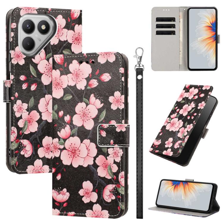 Painted Pattern Vegan Leather Phone Case with Strap, For Tecno Pova 7 Ultra 5G, For Tecno Pova 7 4G, For Tecno Camon 40 Pro, For Tecno Camon 40 Premier, For Tecno Camon 40, For Tecno Camon 40 Pro 5G Global, For Tecno Spark 30C 5G/Pop 9 5G              ...
