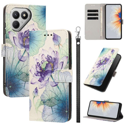 Painted Pattern Vegan Leather Phone Case with Strap, For Tecno Pova 7 Ultra 5G, For Tecno Pova 7 4G, For Tecno Camon 40 Pro, For Tecno Camon 40 Premier, For Tecno Camon 40, For Tecno Camon 40 Pro 5G Global, For Tecno Spark 30C 5G/Pop 9 5G              ...