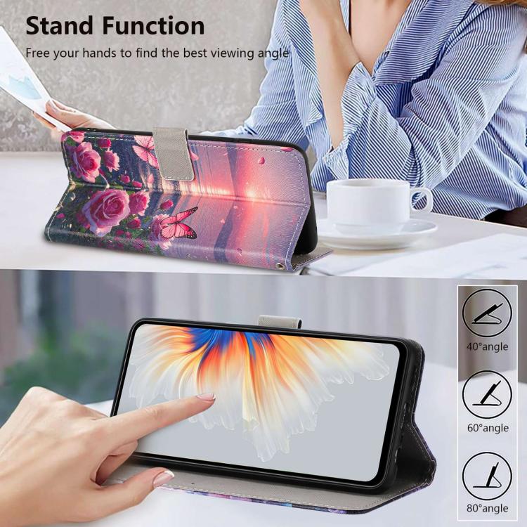 Painted Pattern Vegan Leather Phone Case with Strap, For Tecno Pova 7 Ultra 5G, For Tecno Pova 7 4G, For Tecno Camon 40 Pro, For Tecno Camon 40 Premier, For Tecno Camon 40, For Tecno Camon 40 Pro 5G Global, For Tecno Spark 30C 5G/Pop 9 5G              ...
