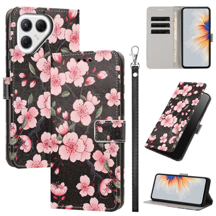 Painted Pattern Vegan Leather Phone Case with Strap, For Tecno Pova 7 Ultra 5G, For Tecno Pova 7 4G, For Tecno Camon 40 Pro, For Tecno Camon 40 Premier, For Tecno Camon 40, For Tecno Camon 40 Pro 5G Global, For Tecno Spark 30C 5G/Pop 9 5G              ...