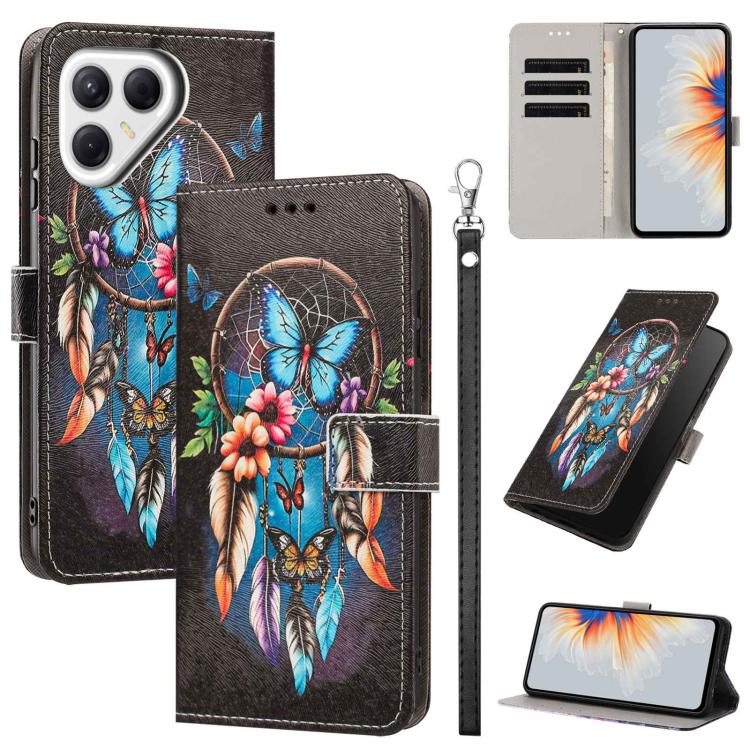 Painted Pattern Vegan Leather Phone Case with Strap, For Tecno Pova 7 Ultra 5G, For Tecno Pova 7 4G, For Tecno Camon 40 Pro, For Tecno Camon 40 Premier, For Tecno Camon 40, For Tecno Camon 40 Pro 5G Global, For Tecno Spark 30C 5G/Pop 9 5G              ...