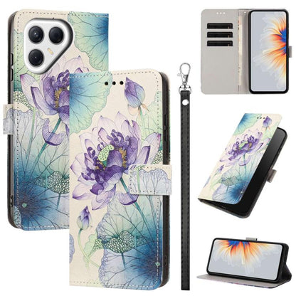 Painted Pattern Vegan Leather Phone Case with Strap, For Tecno Pova 7 Ultra 5G, For Tecno Pova 7 4G, For Tecno Camon 40 Pro, For Tecno Camon 40 Premier, For Tecno Camon 40, For Tecno Camon 40 Pro 5G Global, For Tecno Spark 30C 5G/Pop 9 5G              ...