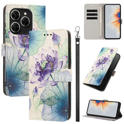 Painted Pattern Vegan Leather Phone Case with Strap, For Tecno Spark 30C, For Tecno Spark Go 1, For Tecno Spark 20 Pro 5G, For Tecno Camon 30 Premier 5G/CL 9, For Tecno Pova 6 Neo, For Tecno Pova 6/Pova 6 Pro, For Tecno Camon 30 Pro, For Tecno Camon 30...