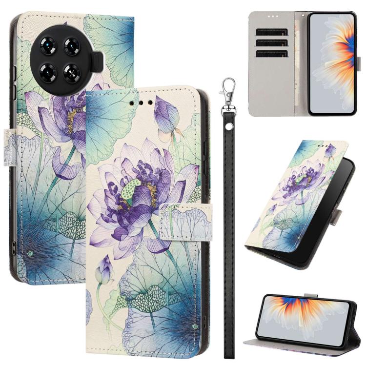 Painted Pattern Vegan Leather Phone Case with Strap, For Tecno Spark 30C, For Tecno Spark Go 1, For Tecno Spark 20 Pro 5G, For Tecno Camon 30 Premier 5G/CL 9, For Tecno Pova 6 Neo, For Tecno Pova 6/Pova 6 Pro, For Tecno Camon 30 Pro, For Tecno Camon 30...