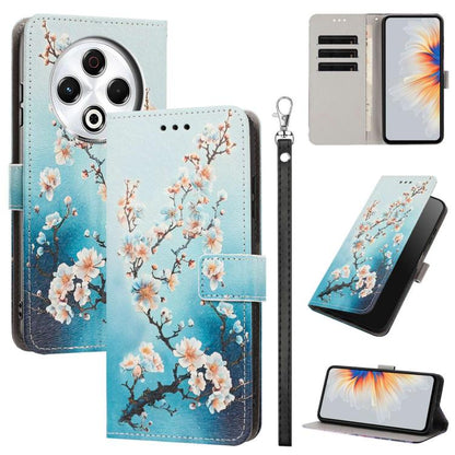 Painted Pattern Vegan Leather Phone Case with Strap, For Tecno Pova 7 Ultra 5G, For Tecno Pova 7 4G, For Tecno Camon 40 Pro, For Tecno Camon 40 Premier, For Tecno Camon 40, For Tecno Camon 40 Pro 5G Global, For Tecno Spark 30C 5G/Pop 9 5G              ...