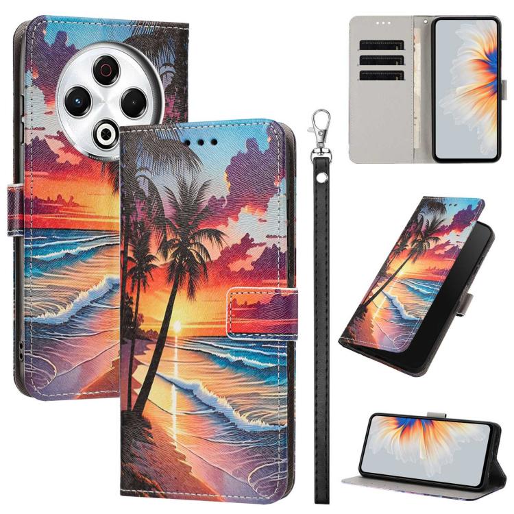 Painted Pattern Vegan Leather Phone Case with Strap, For Tecno Pova 7 Ultra 5G, For Tecno Pova 7 4G, For Tecno Camon 40 Pro, For Tecno Camon 40 Premier, For Tecno Camon 40, For Tecno Camon 40 Pro 5G Global, For Tecno Spark 30C 5G/Pop 9 5G              ...