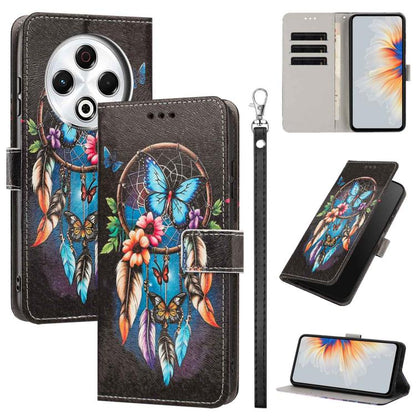 Painted Pattern Vegan Leather Phone Case with Strap, For Tecno Pova 7 Ultra 5G, For Tecno Pova 7 4G, For Tecno Camon 40 Pro, For Tecno Camon 40 Premier, For Tecno Camon 40, For Tecno Camon 40 Pro 5G Global, For Tecno Spark 30C 5G/Pop 9 5G              ...