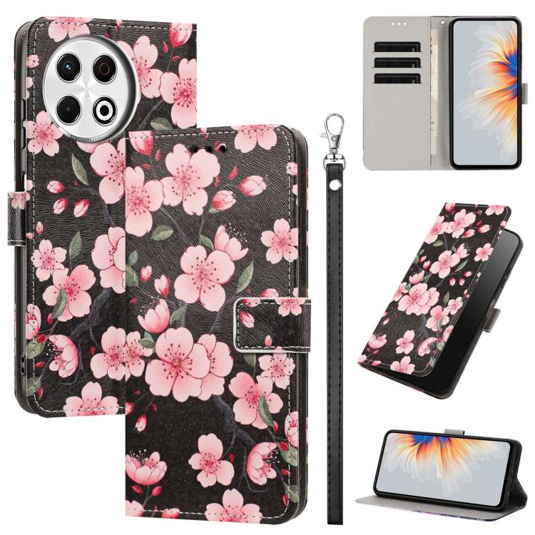 Painted Pattern Vegan Leather Phone Case with Strap, For Tecno Pova 7 Ultra 5G, For Tecno Pova 7 4G, For Tecno Camon 40 Pro, For Tecno Camon 40 Premier, For Tecno Camon 40, For Tecno Camon 40 Pro 5G Global, For Tecno Spark 30C 5G/Pop 9 5G              ...