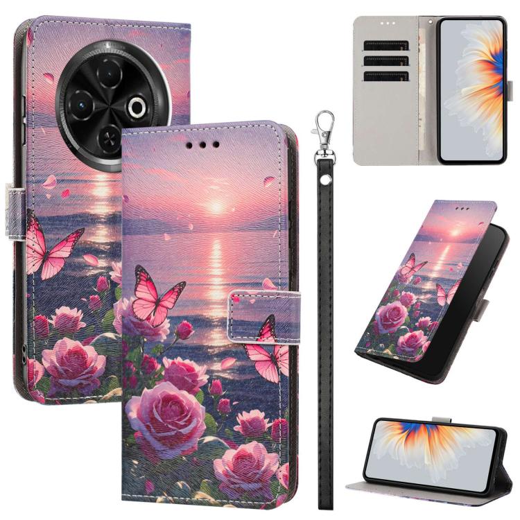 Painted Pattern Vegan Leather Phone Case with Strap, For Tecno Spark 30C, For Tecno Spark Go 1, For Tecno Spark 20 Pro 5G, For Tecno Camon 30 Premier 5G/CL 9, For Tecno Pova 6 Neo, For Tecno Pova 6/Pova 6 Pro, For Tecno Camon 30 Pro, For Tecno Camon 30...