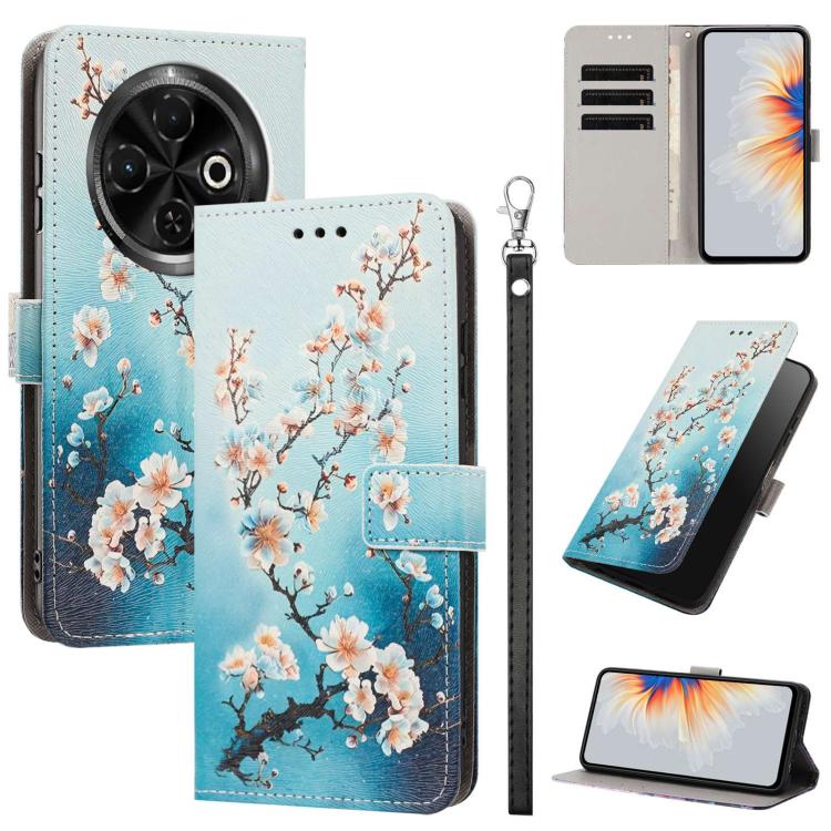 Painted Pattern Vegan Leather Phone Case with Strap, For Tecno Spark 30C, For Tecno Spark Go 1, For Tecno Spark 20 Pro 5G, For Tecno Camon 30 Premier 5G/CL 9, For Tecno Pova 6 Neo, For Tecno Pova 6/Pova 6 Pro, For Tecno Camon 30 Pro, For Tecno Camon 30...