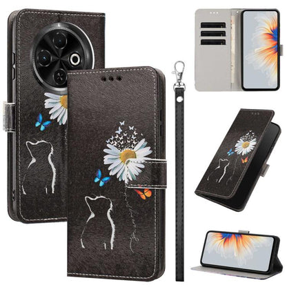 Painted Pattern Vegan Leather Phone Case with Strap, For Tecno Spark 30C, For Tecno Spark Go 1, For Tecno Spark 20 Pro 5G, For Tecno Camon 30 Premier 5G/CL 9, For Tecno Pova 6 Neo, For Tecno Pova 6/Pova 6 Pro, For Tecno Camon 30 Pro, For Tecno Camon 30...