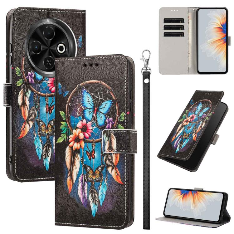 Painted Pattern Vegan Leather Phone Case with Strap, For Tecno Spark 30C, For Tecno Spark Go 1, For Tecno Spark 20 Pro 5G, For Tecno Camon 30 Premier 5G/CL 9, For Tecno Pova 6 Neo, For Tecno Pova 6/Pova 6 Pro, For Tecno Camon 30 Pro, For Tecno Camon 30...
