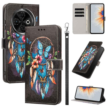 Painted Pattern Vegan Leather Phone Case with Strap, For Tecno Spark 30C, For Tecno Spark Go 1, For Tecno Spark 20 Pro 5G, For Tecno Camon 30 Premier 5G/CL 9, For Tecno Pova 6 Neo, For Tecno Pova 6/Pova 6 Pro, For Tecno Camon 30 Pro, For Tecno Camon 30...