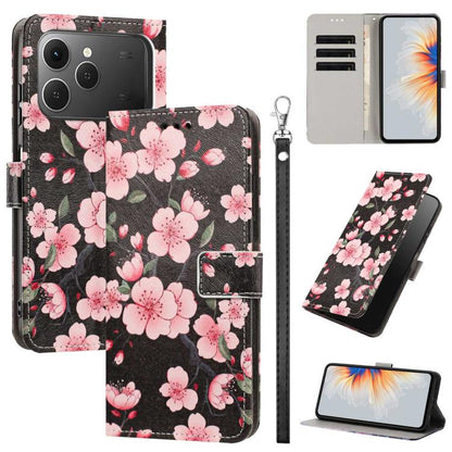Painted Pattern Vegan Leather Phone Case with Strap, For Tecno Spark 50 5G, For Tecno Spark 50 4G/KN4, For Tecno Camon 50 Pro 4G, For Tecno Camon 50 4G/CN5, For Tecno Spark Go 3, For Tecno Spark Slim, For Tecno Spark 40C, For Tecno Pova 7 Pro 5G       ...