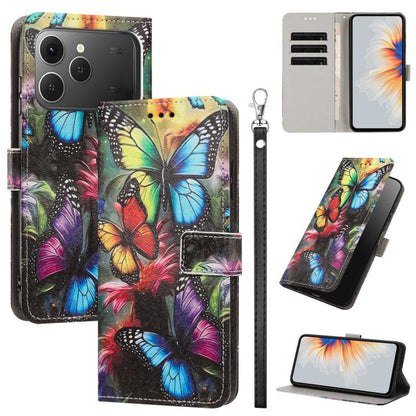 Painted Pattern Vegan Leather Phone Case with Strap, For Tecno Spark 50 5G, For Tecno Spark 50 4G/KN4, For Tecno Camon 50 Pro 4G, For Tecno Camon 50 4G/CN5, For Tecno Spark Go 3, For Tecno Spark Slim, For Tecno Spark 40C, For Tecno Pova 7 Pro 5G       ...