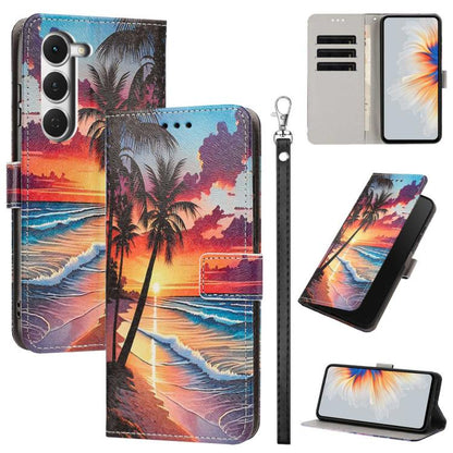 Painted Pattern Vegan Leather Phone Case with Strap, For Tecno Spark 50 5G, For Tecno Spark 50 4G/KN4, For Tecno Camon 50 Pro 4G, For Tecno Camon 50 4G/CN5, For Tecno Spark Go 3, For Tecno Spark Slim, For Tecno Spark 40C, For Tecno Pova 7 Pro 5G       ...