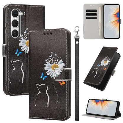 Painted Pattern Vegan Leather Phone Case with Strap, For Tecno Spark 50 5G, For Tecno Spark 50 4G/KN4, For Tecno Camon 50 Pro 4G, For Tecno Camon 50 4G/CN5, For Tecno Spark Go 3, For Tecno Spark Slim, For Tecno Spark 40C, For Tecno Pova 7 Pro 5G       ...