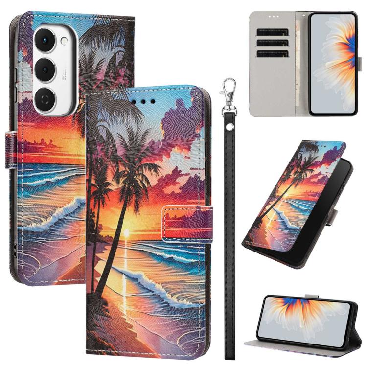 Painted Pattern Vegan Leather Phone Case with Strap, For Tecno Spark 50 5G, For Tecno Spark 50 4G/KN4, For Tecno Camon 50 Pro 4G, For Tecno Camon 50 4G/CN5, For Tecno Spark Go 3, For Tecno Spark Slim, For Tecno Spark 40C, For Tecno Pova 7 Pro 5G       ...
