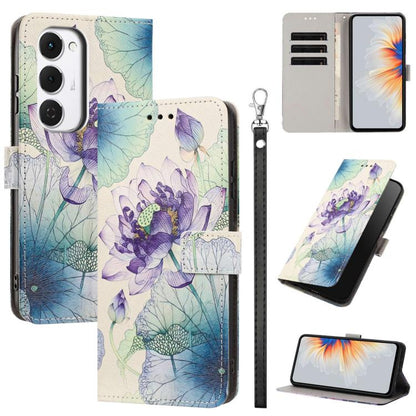 Painted Pattern Vegan Leather Phone Case with Strap, For Tecno Spark 50 5G, For Tecno Spark 50 4G/KN4, For Tecno Camon 50 Pro 4G, For Tecno Camon 50 4G/CN5, For Tecno Spark Go 3, For Tecno Spark Slim, For Tecno Spark 40C, For Tecno Pova 7 Pro 5G       ...