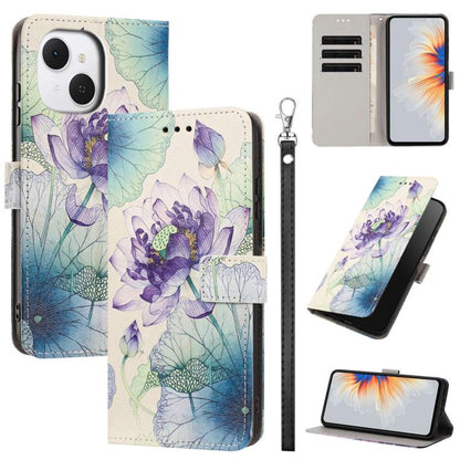Painted Pattern Vegan Leather Phone Case with Strap, For Tecno Spark 50 5G, For Tecno Spark 50 4G/KN4, For Tecno Camon 50 Pro 4G, For Tecno Camon 50 4G/CN5, For Tecno Spark Go 3, For Tecno Spark Slim, For Tecno Spark 40C, For Tecno Pova 7 Pro 5G       ...