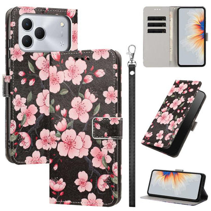 Painted Pattern Vegan Leather Phone Case with Strap, For Tecno Spark 50 5G, For Tecno Spark 50 4G/KN4, For Tecno Camon 50 Pro 4G, For Tecno Camon 50 4G/CN5, For Tecno Spark Go 3, For Tecno Spark Slim, For Tecno Spark 40C, For Tecno Pova 7 Pro 5G       ...