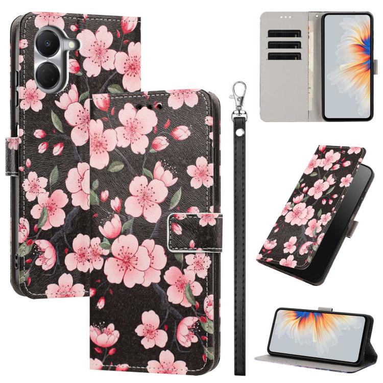 Painted Pattern Vegan Leather Phone Case with Strap, For Tecno Spark 50 5G, For Tecno Spark 50 4G/KN4, For Tecno Camon 50 Pro 4G, For Tecno Camon 50 4G/CN5, For Tecno Spark Go 3, For Tecno Spark Slim, For Tecno Spark 40C, For Tecno Pova 7 Pro 5G       ...