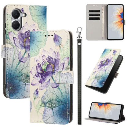 Painted Pattern Vegan Leather Phone Case with Strap, For Tecno Spark 50 5G, For Tecno Spark 50 4G/KN4, For Tecno Camon 50 Pro 4G, For Tecno Camon 50 4G/CN5, For Tecno Spark Go 3, For Tecno Spark Slim, For Tecno Spark 40C, For Tecno Pova 7 Pro 5G       ...