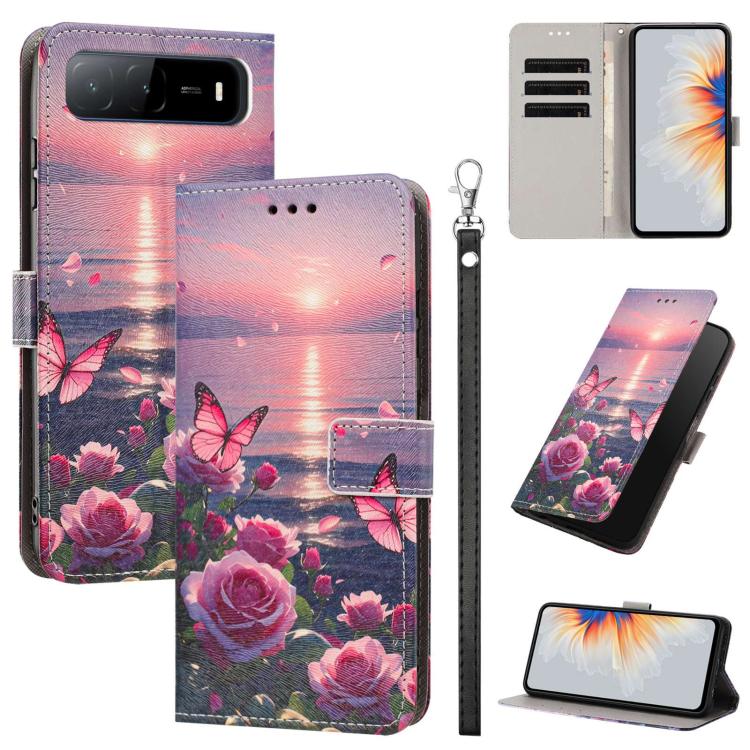 Painted Pattern Vegan Leather Phone Case with Strap, For Tecno Pova 7 Ultra 5G, For Tecno Pova 7 4G, For Tecno Camon 40 Pro, For Tecno Camon 40 Premier, For Tecno Camon 40, For Tecno Camon 40 Pro 5G Global, For Tecno Spark 30C 5G/Pop 9 5G              ...