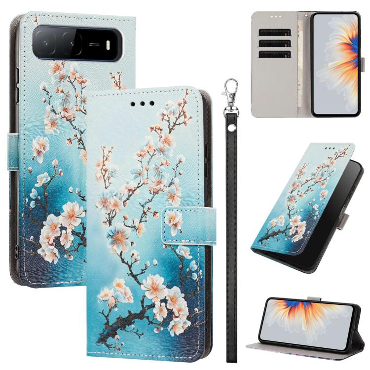 Painted Pattern Vegan Leather Phone Case with Strap, For Tecno Pova 7 Ultra 5G, For Tecno Pova 7 4G, For Tecno Camon 40 Pro, For Tecno Camon 40 Premier, For Tecno Camon 40, For Tecno Camon 40 Pro 5G Global, For Tecno Spark 30C 5G/Pop 9 5G              ...