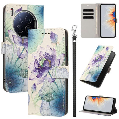 Painted Pattern Vegan Leather Phone Case with Strap, For Tecno Pova 7 Ultra 5G, For Tecno Pova 7 4G, For Tecno Camon 40 Pro, For Tecno Camon 40 Premier, For Tecno Camon 40, For Tecno Camon 40 Pro 5G Global, For Tecno Spark 30C 5G/Pop 9 5G              ...