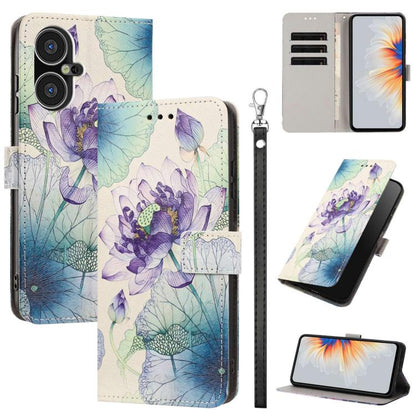 Painted Pattern Vegan Leather Phone Case with Strap, For Tecno Spark 30C, For Tecno Spark Go 1, For Tecno Spark 20 Pro 5G, For Tecno Camon 30 Premier 5G/CL 9, For Tecno Pova 6 Neo, For Tecno Pova 6/Pova 6 Pro, For Tecno Camon 30 Pro, For Tecno Camon 30...
