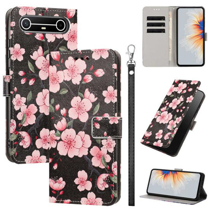 Painted Pattern Vegan Leather Phone Case with Strap, For Tecno Spark 50 5G, For Tecno Spark 50 4G/KN4, For Tecno Camon 50 Pro 4G, For Tecno Camon 50 4G/CN5, For Tecno Spark Go 3, For Tecno Spark Slim, For Tecno Spark 40C, For Tecno Pova 7 Pro 5G       ...