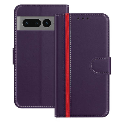 Color Block Card Slots Vegan Leather Phone Case, For Google Pixel 7 Pro, For Google Pixel 7